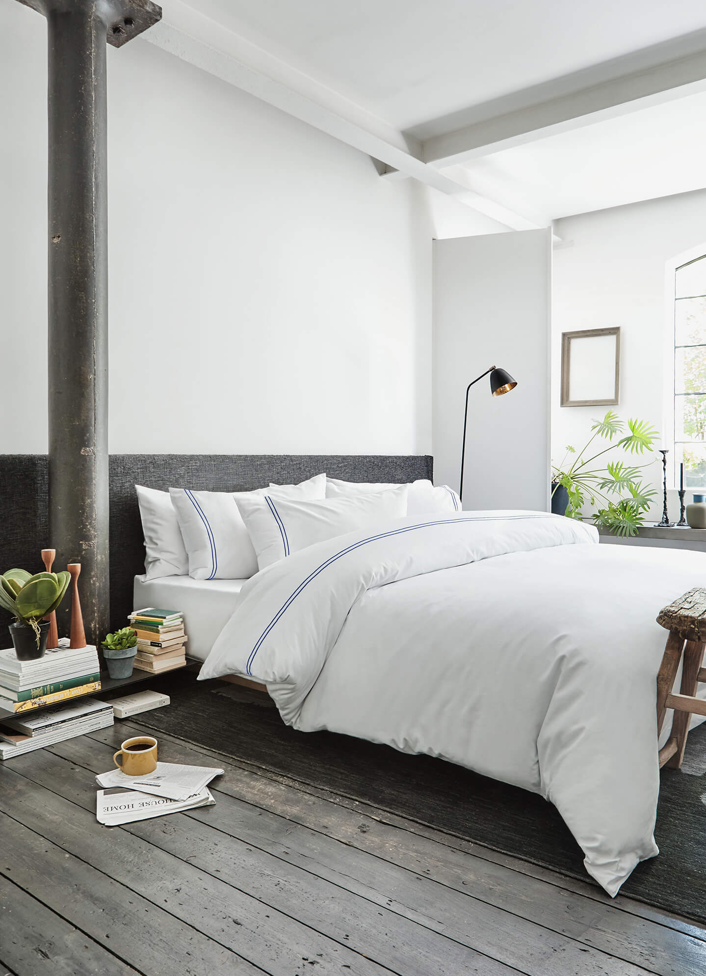 The Cairo Collection Bedding Set | Blue Stripe