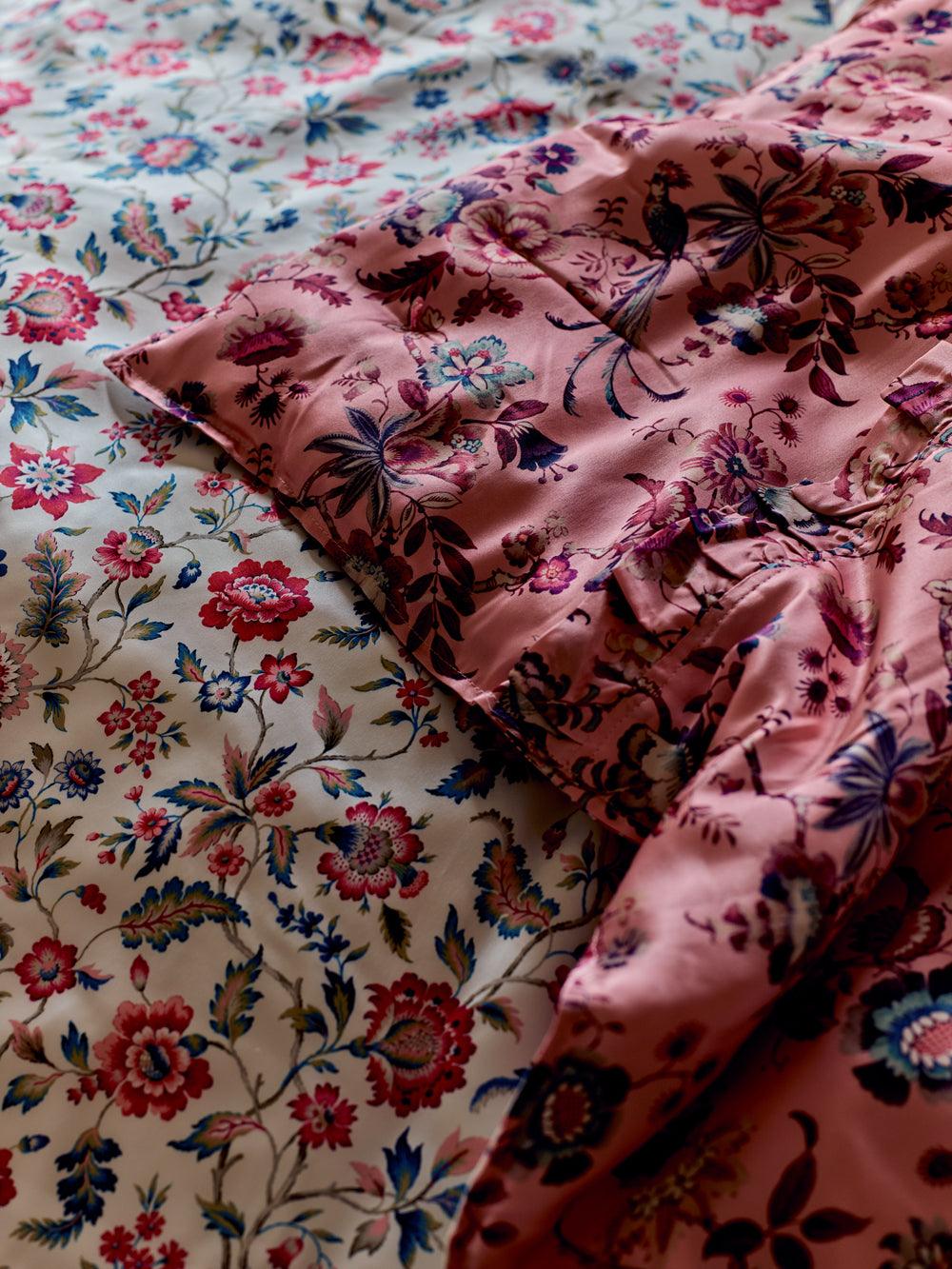 Reversible Silk Ruffle Edge Heirloom Quilt Made With Liberty Fabric Eva Belle & Jannah