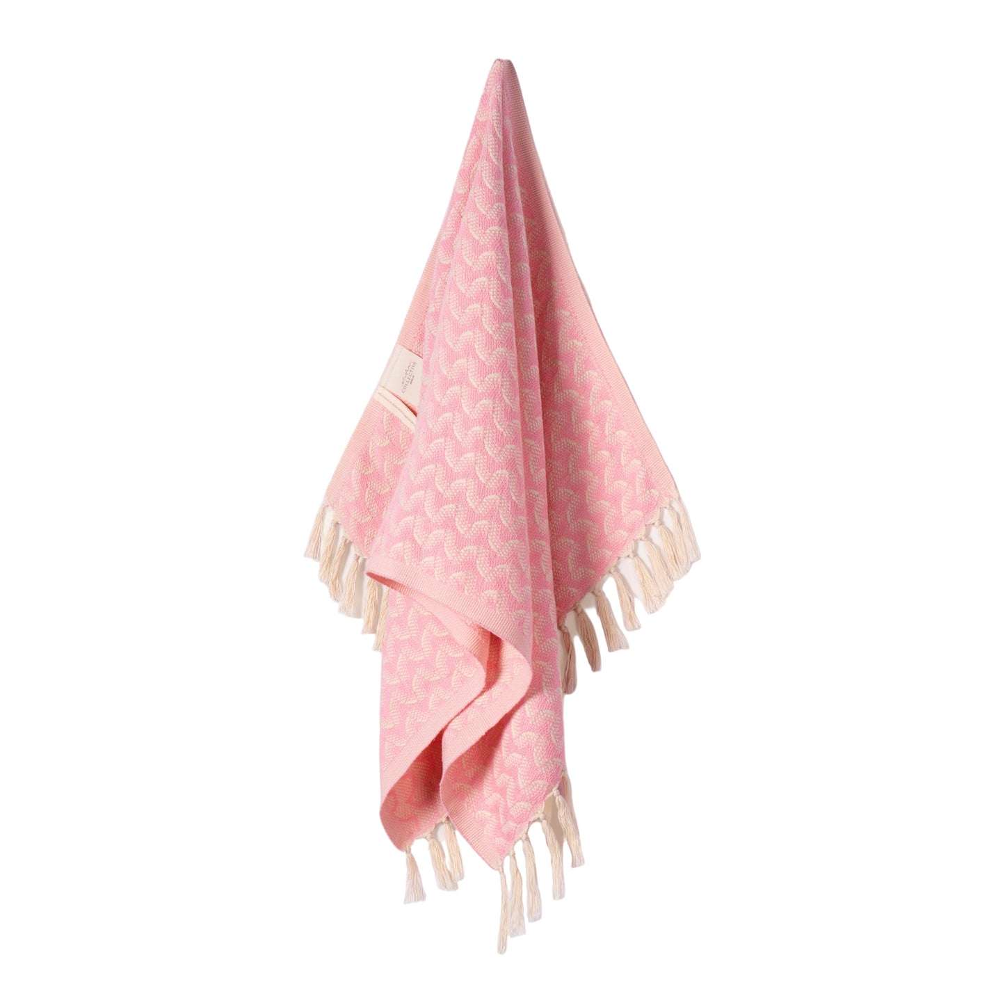 Silent Ripple Pure Cotton Hand Towel In Baby Pink