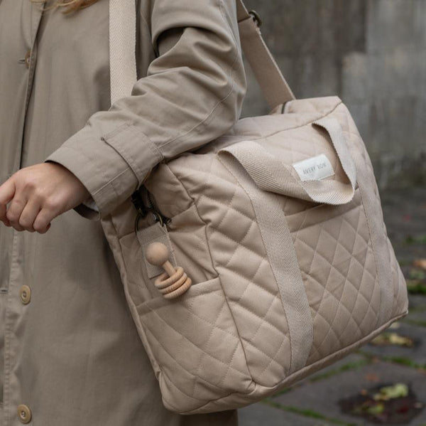Baby Changing Bag - Natural (With Pram Clips)