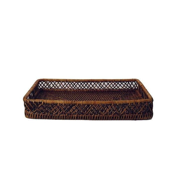 Criss Cross Rattan Tray
