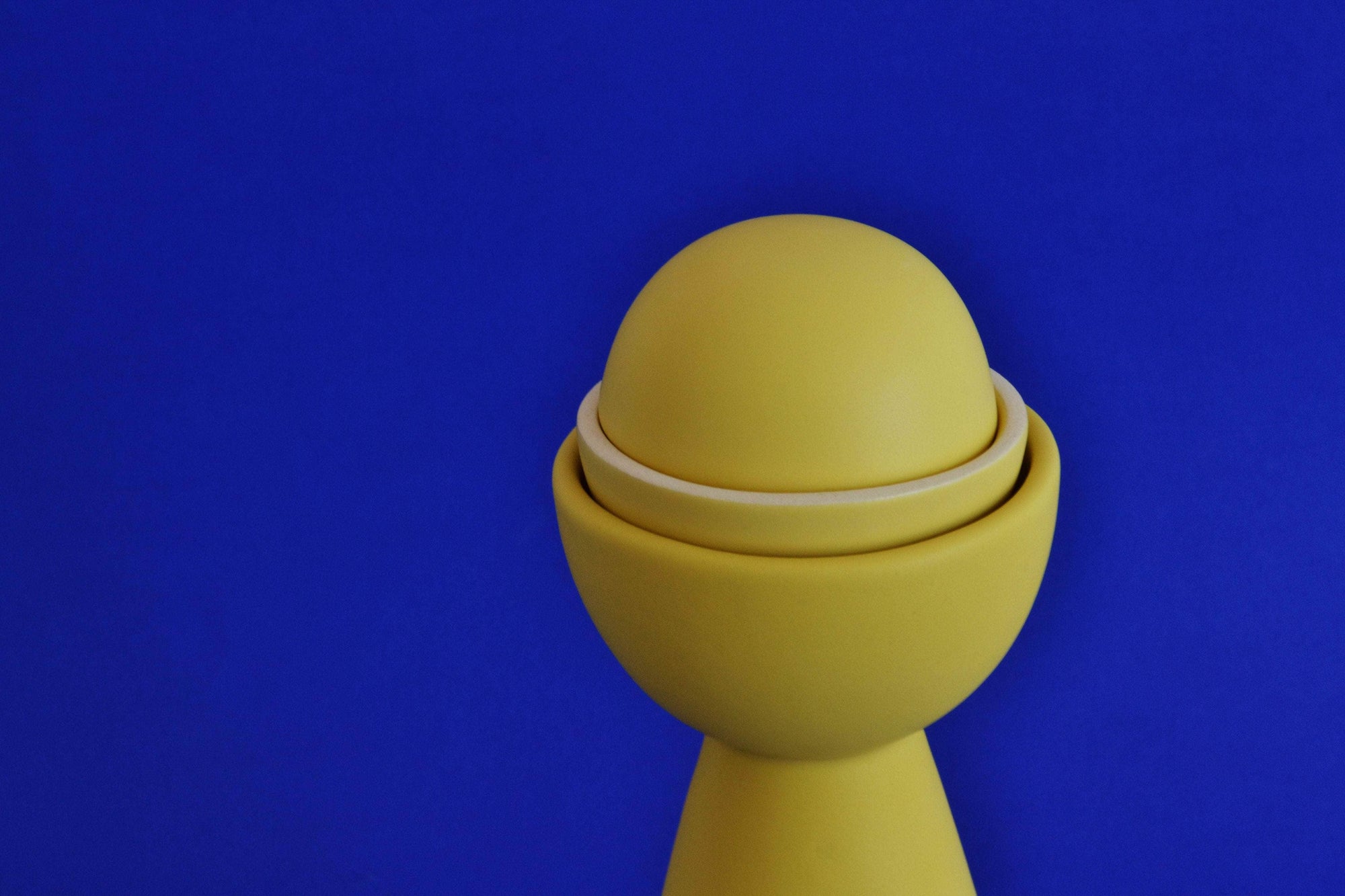 Half Moon Carafe With 2 Cups, Yellow