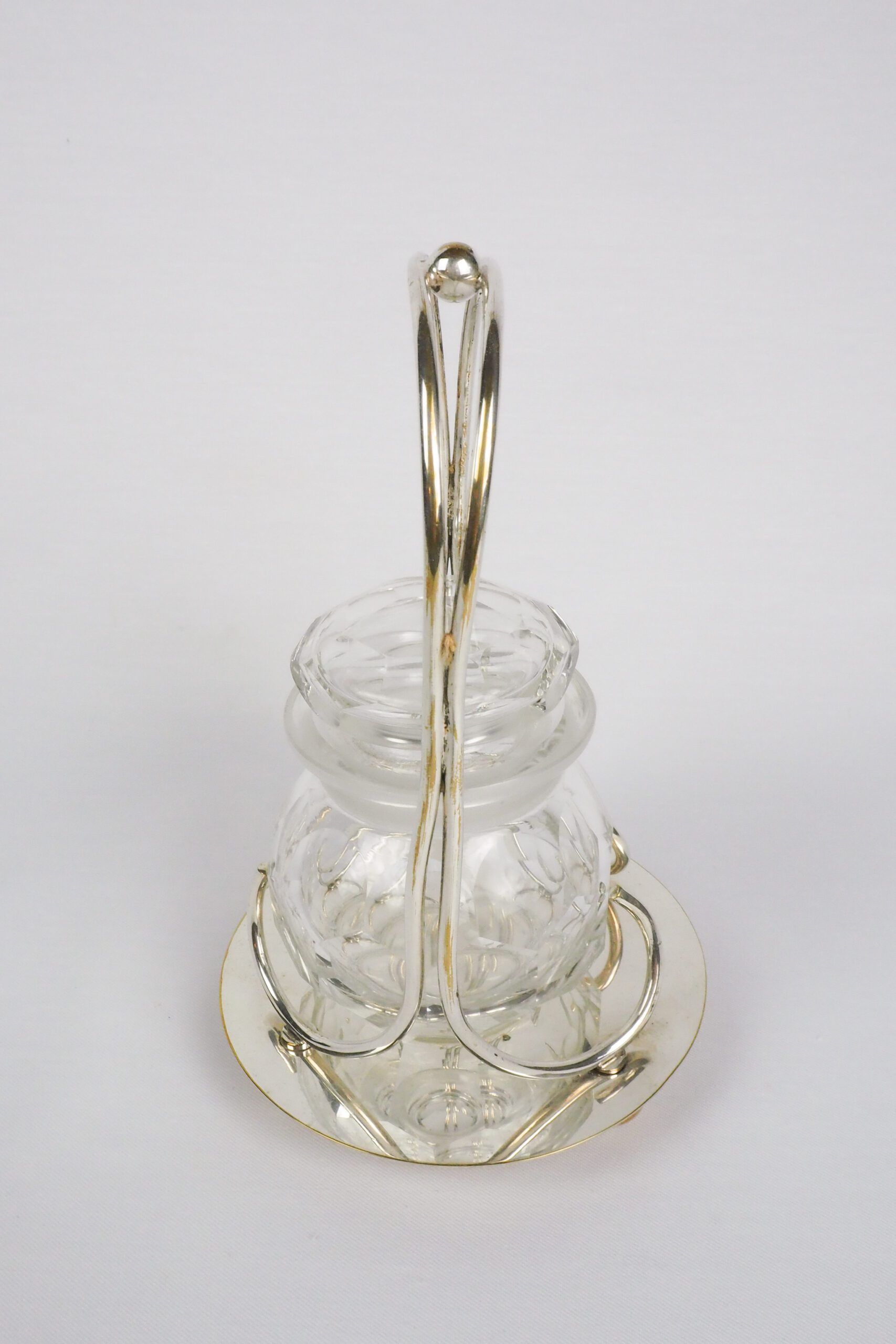 Glass and Silver Plate Preserve Jar