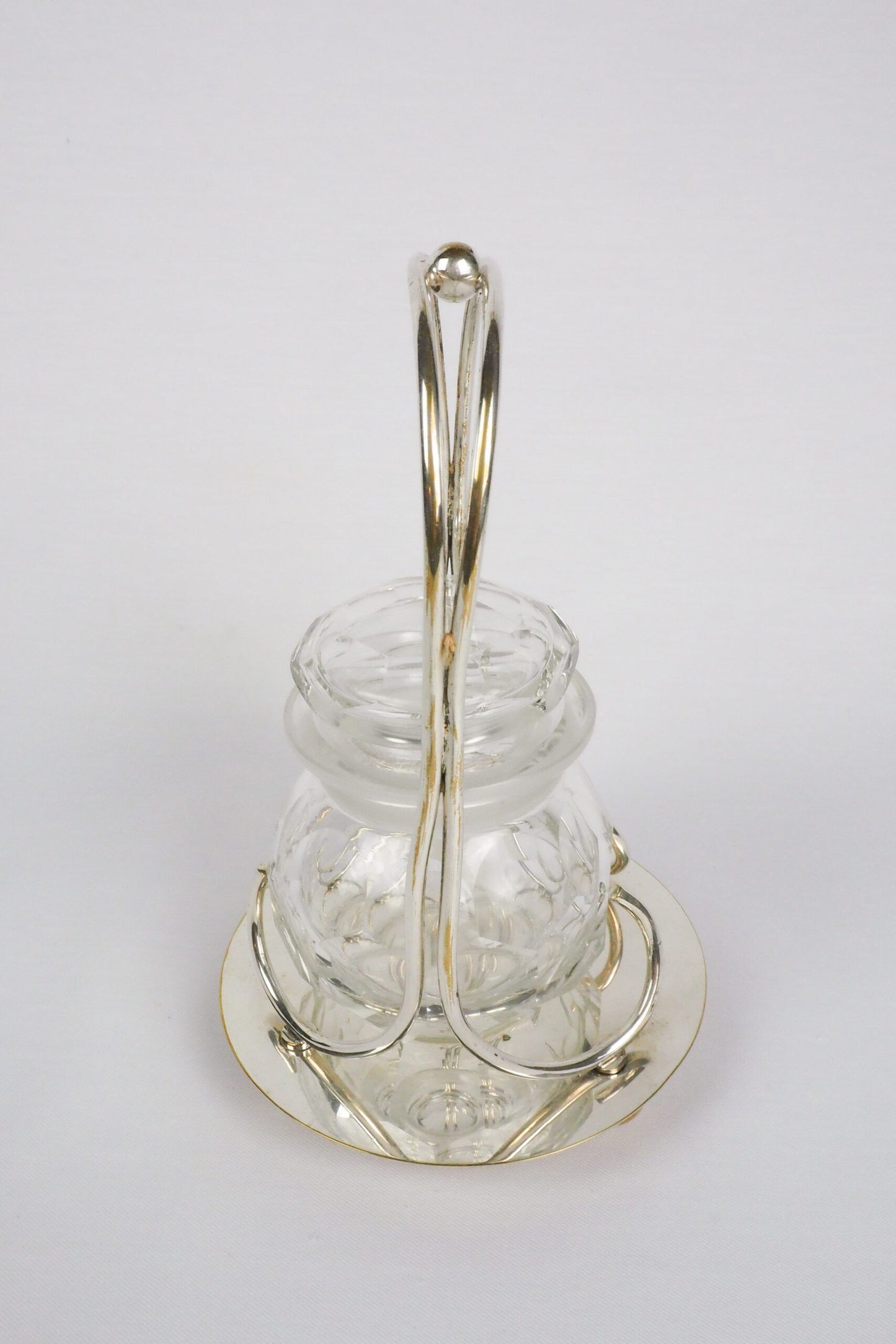Glass and Silver Plate Preserve Jar