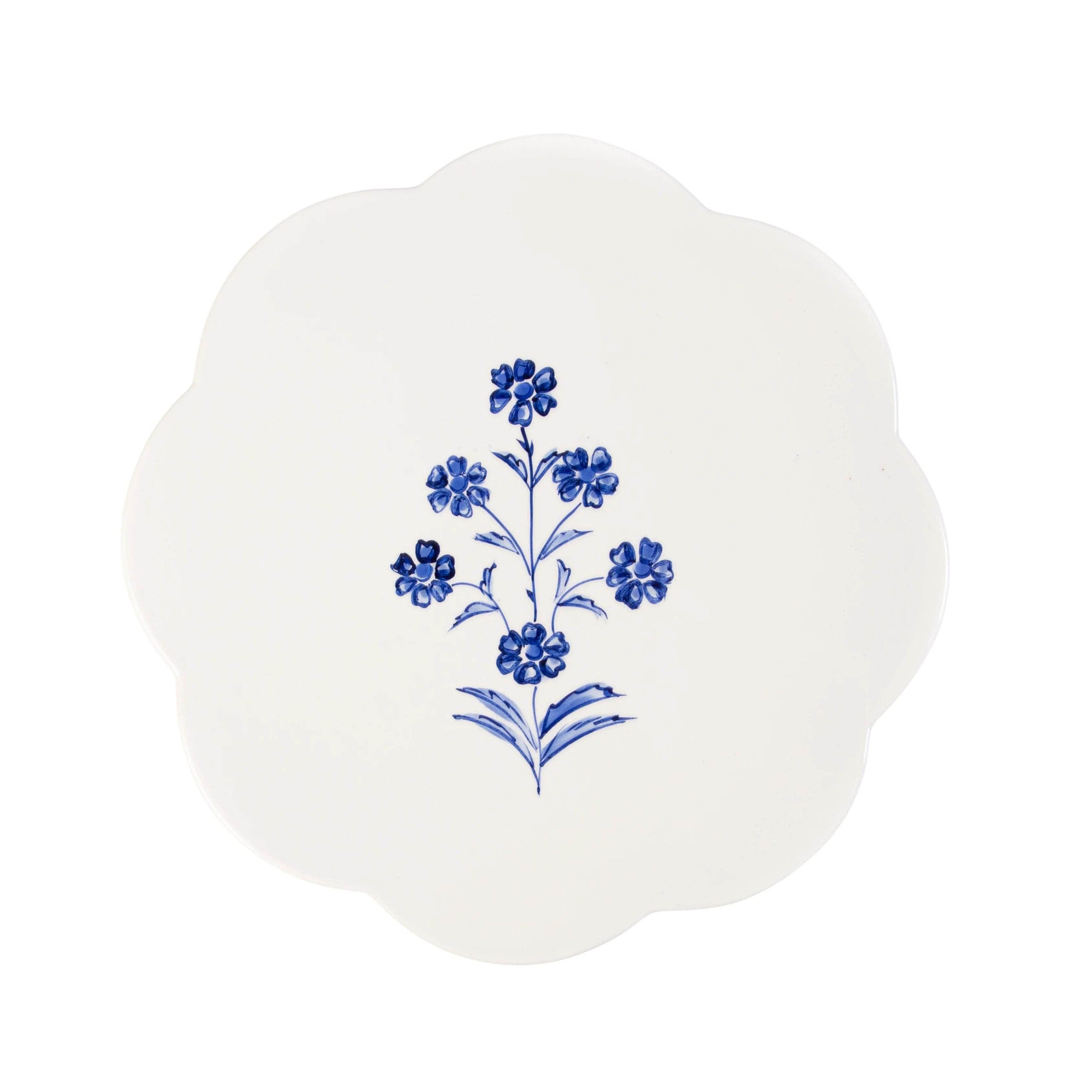 Set of 4 Scalloped Dinner Plates