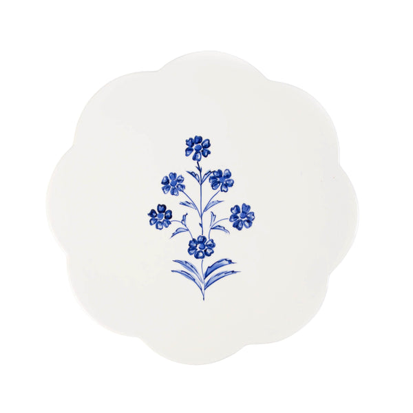 Set of 4 Scalloped Dinner Plates
