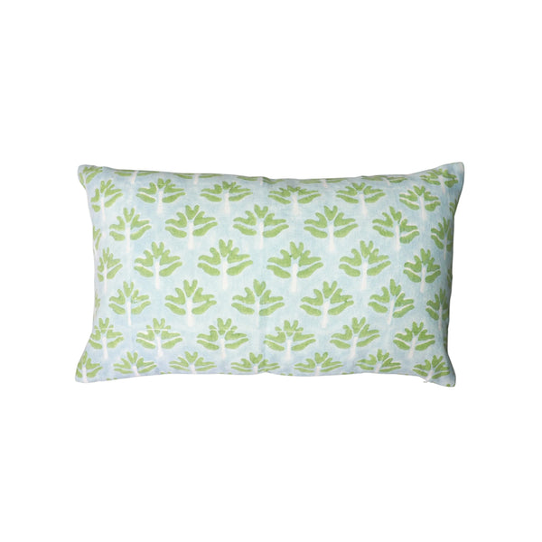 Zeenat Lumbar Throw Pillow Cover - Powder Blue