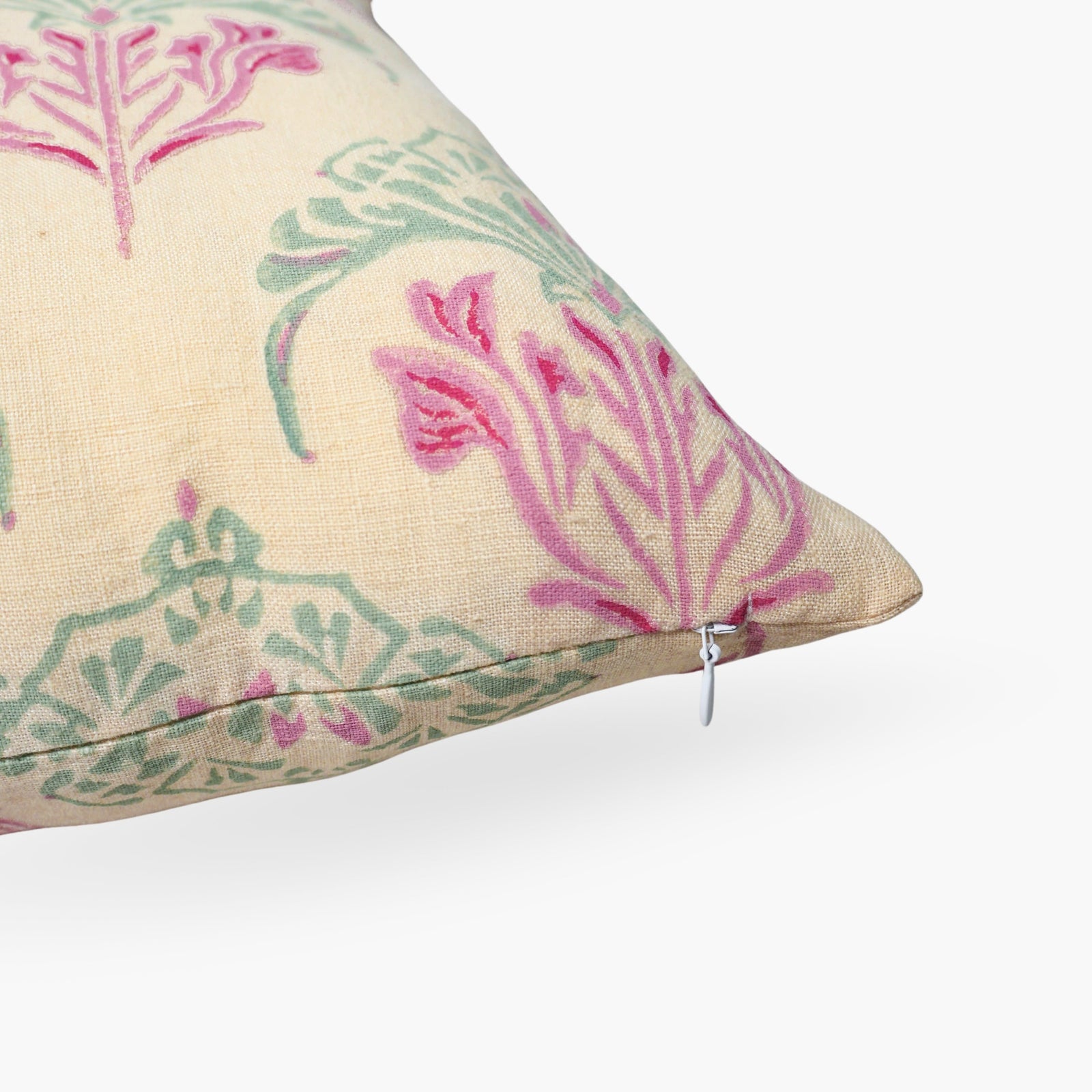 Soma - Pure Linen Throw Pillow Cover - Peach