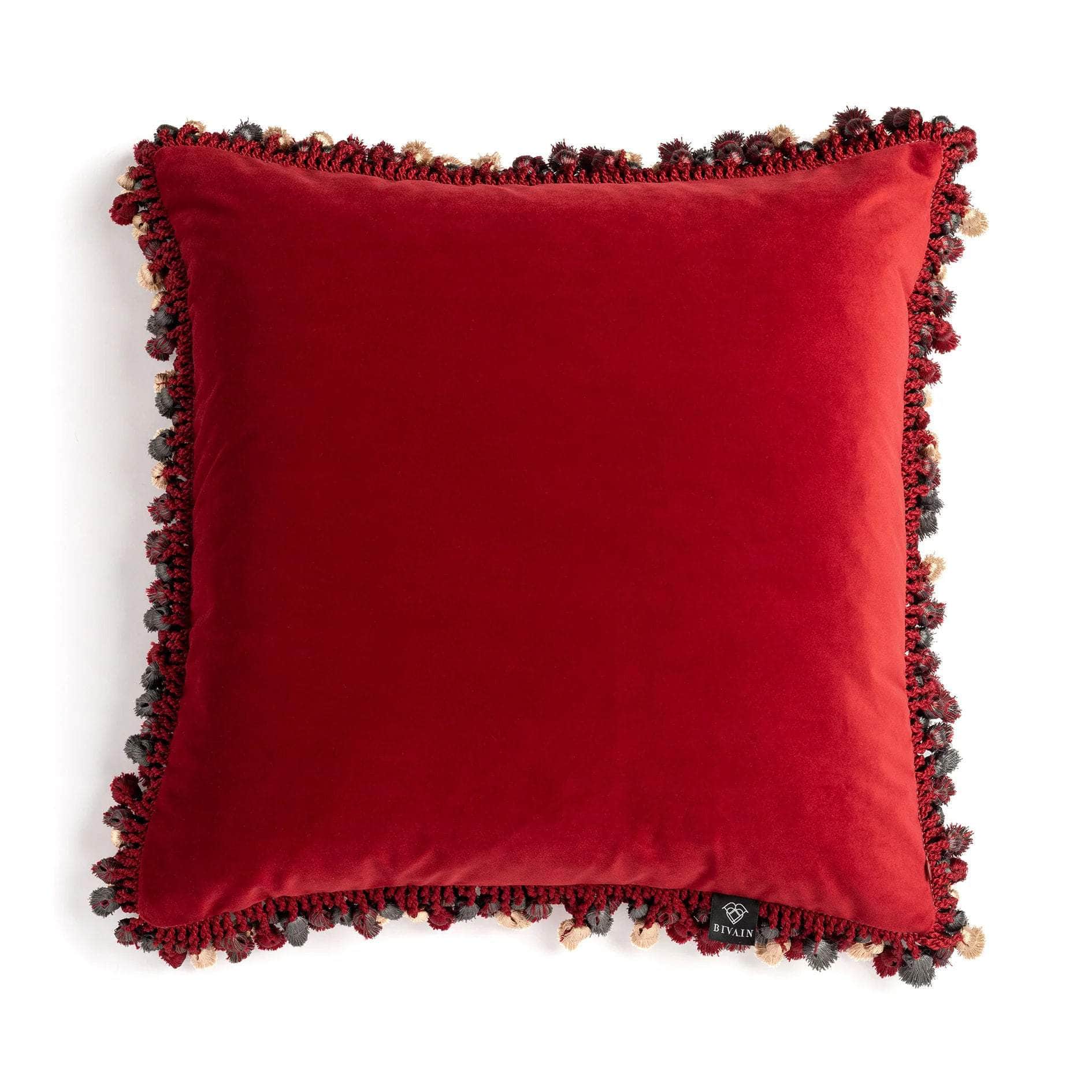 Carmine Velvet Cushion