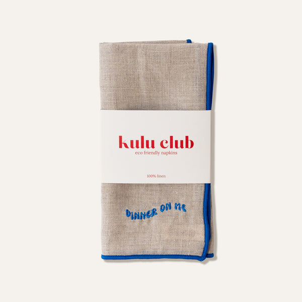 Dinner On Me Linen Napkins - Set of 2