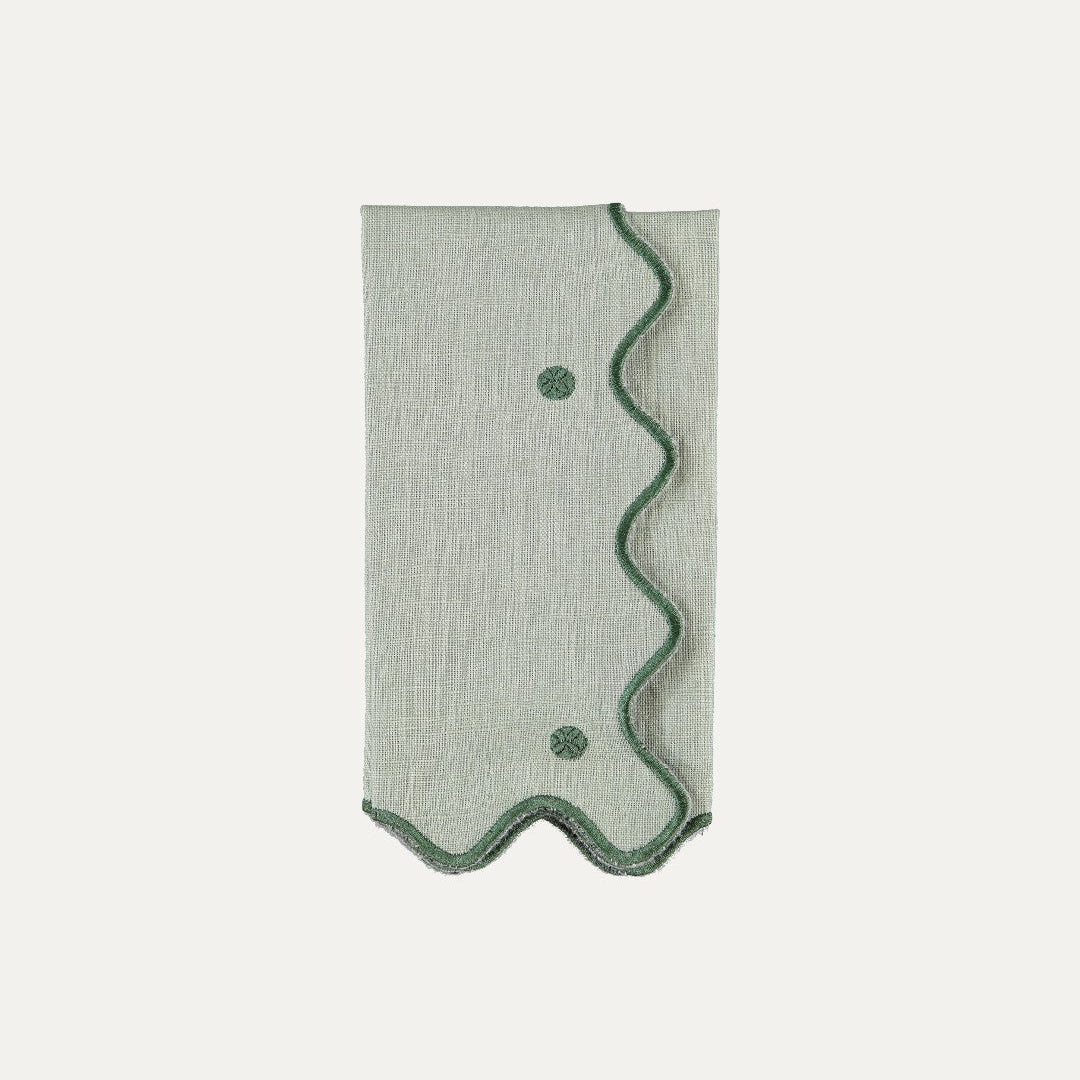 Óbidos Napkin, Green on Green