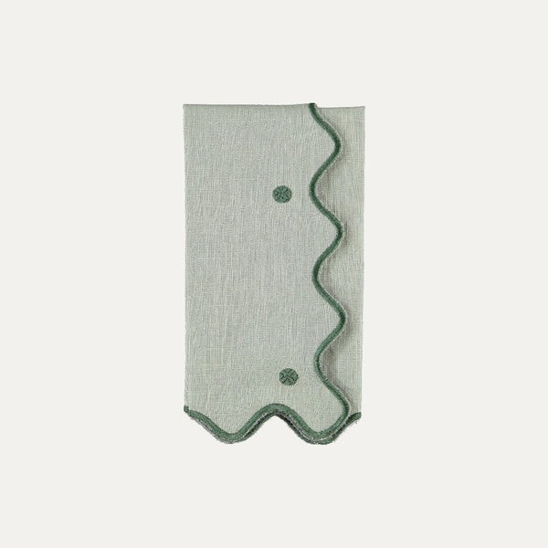 Óbidos Napkin, Green on Green
