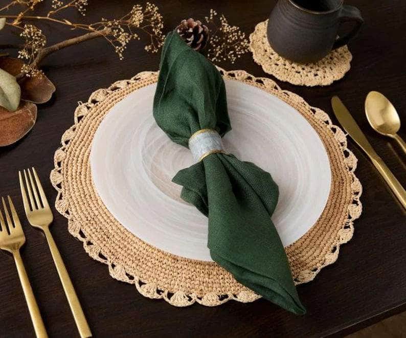 Handmade Raffia Woven Placemat