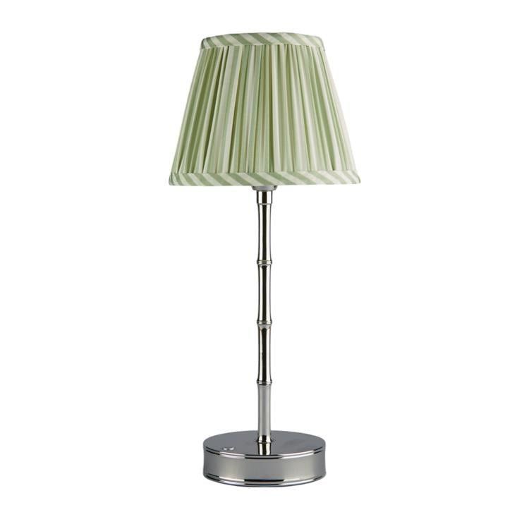 Sage Green Striped Lampshade - 16cm