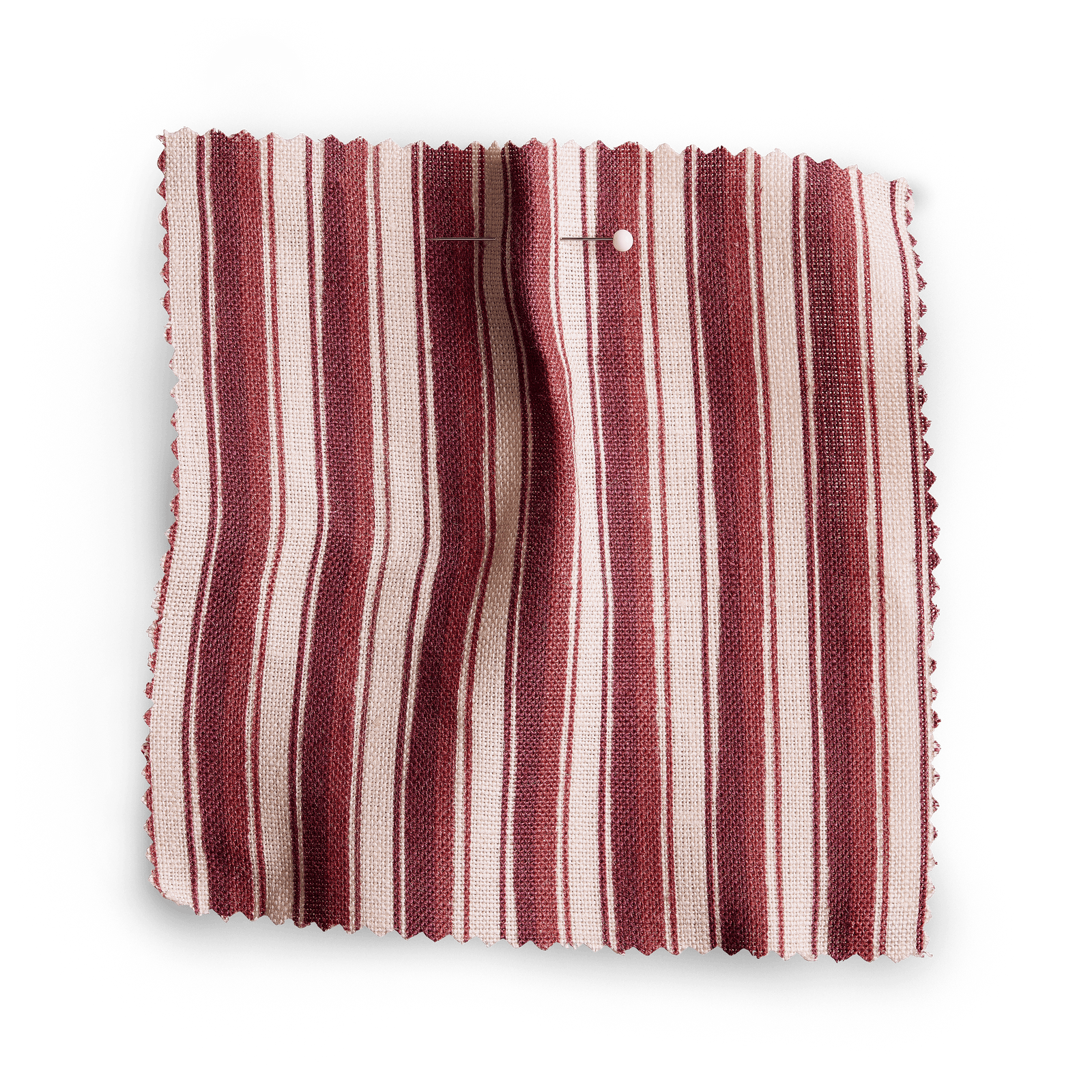 Modern Ticking Fabric - Claret