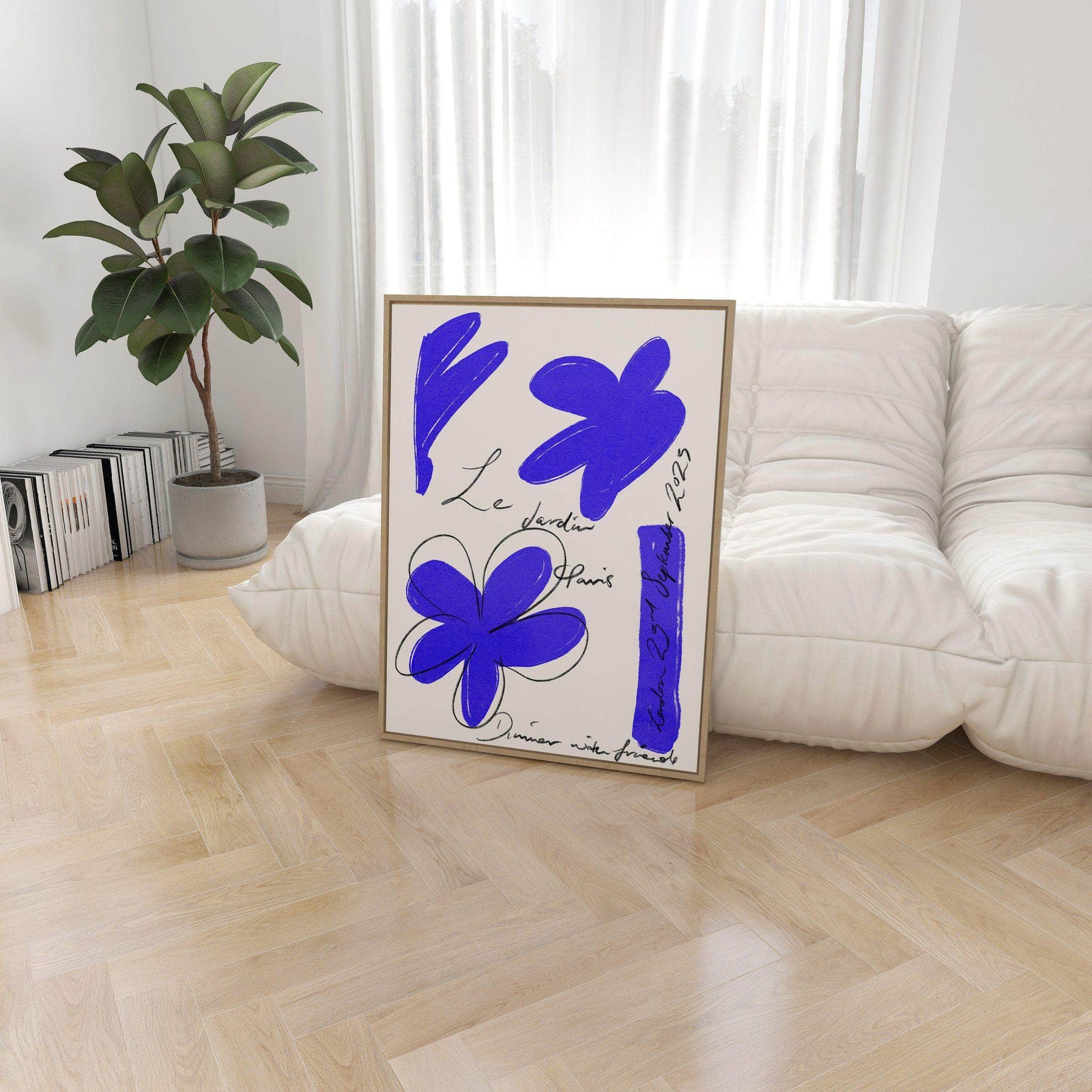 Le Jardin Blue Art Print