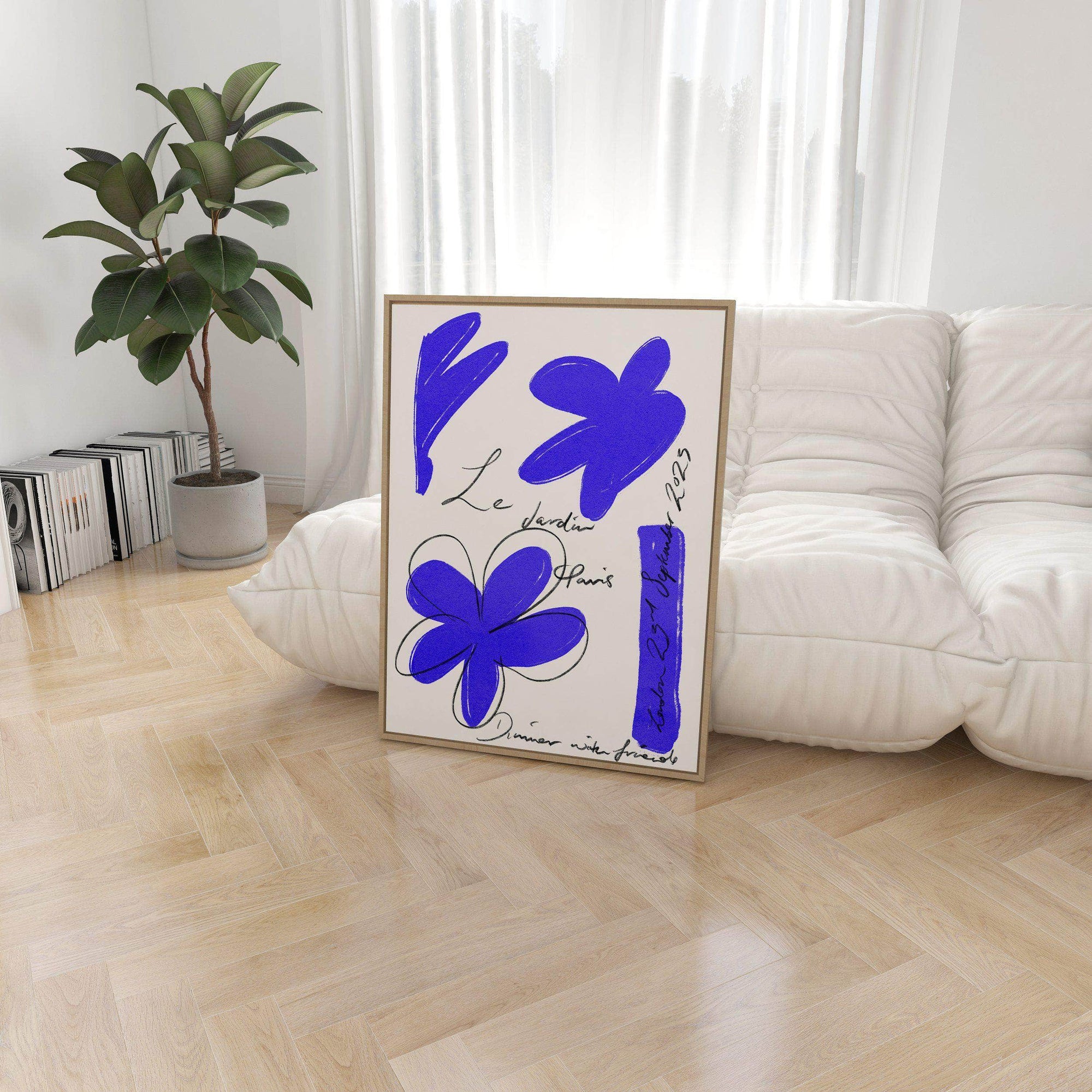 Le Jardin Blue Art Print