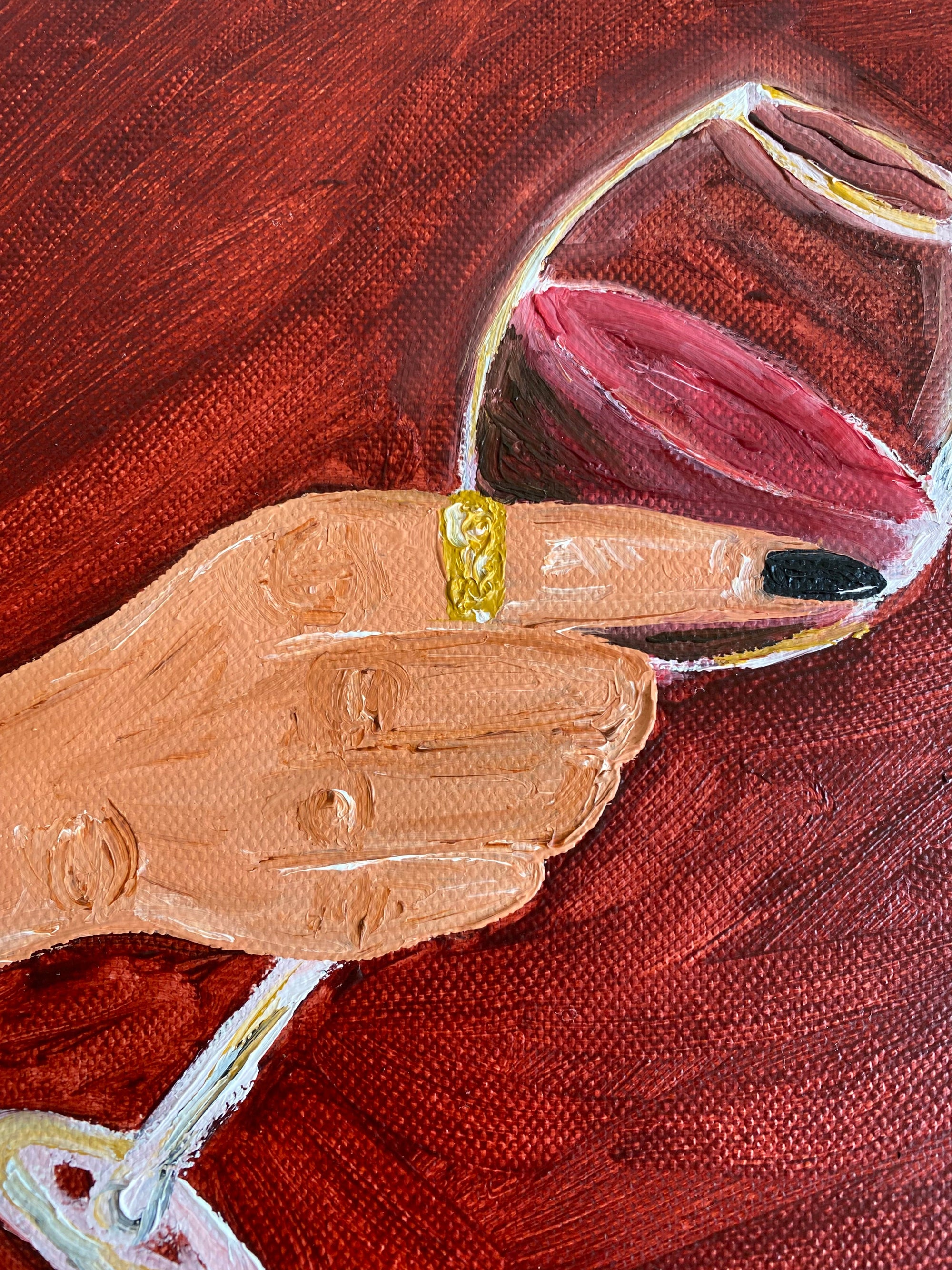 Tinto, azeitonas e romance II Painting