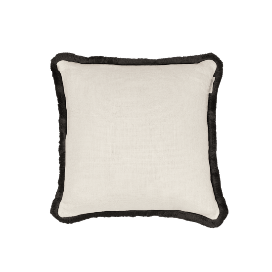 Heavyweight Huddleston Cream - Fringed Cushion - 40 x 40