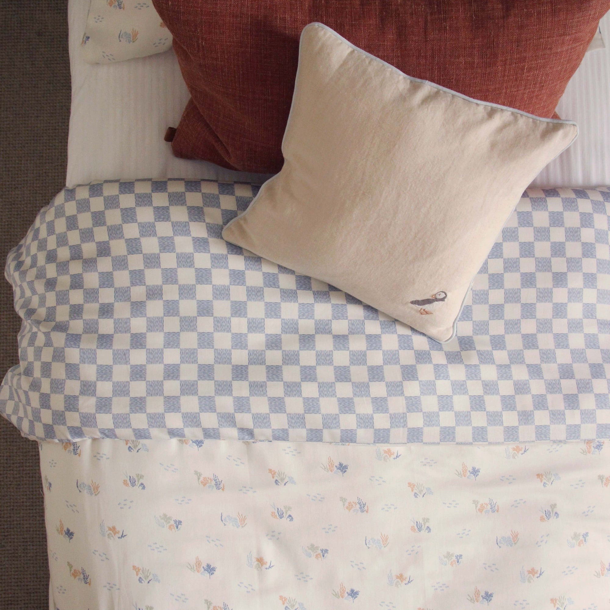 Cotbed Fitted Sheet - Coastline