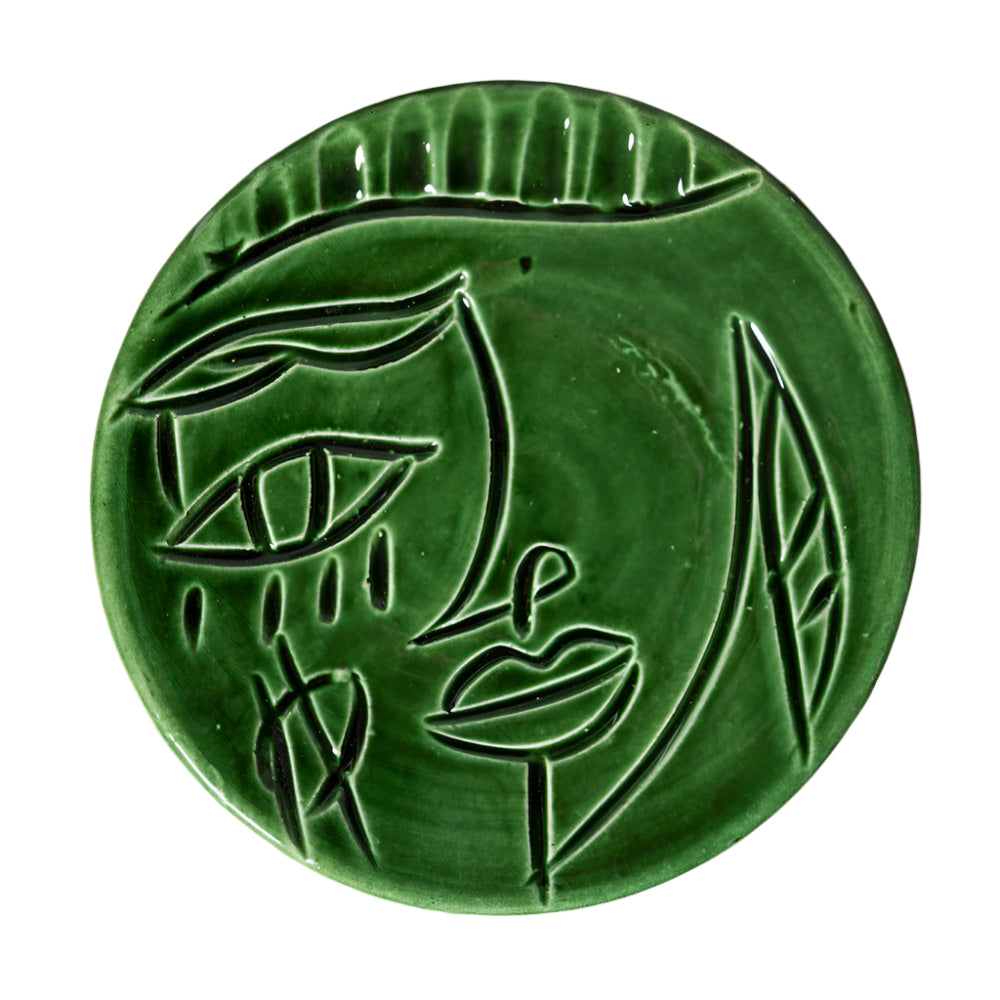 Green Le Visage Plate