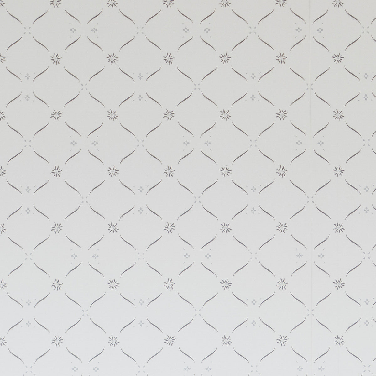 Edelweiss Trellis Wallpaper - Loden and Bryony Blue on White