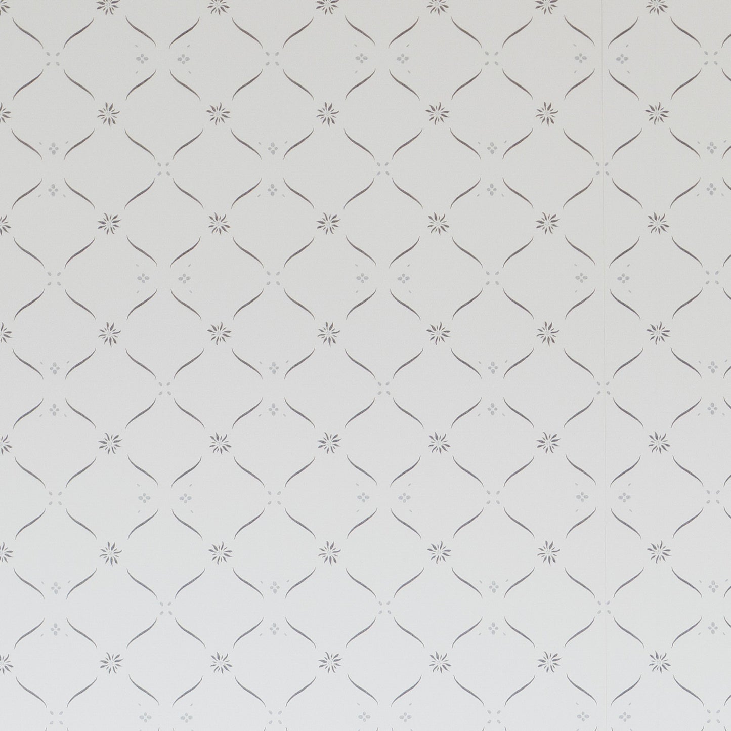 Edelweiss Trellis Wallpaper - Loden and Bryony Blue on White