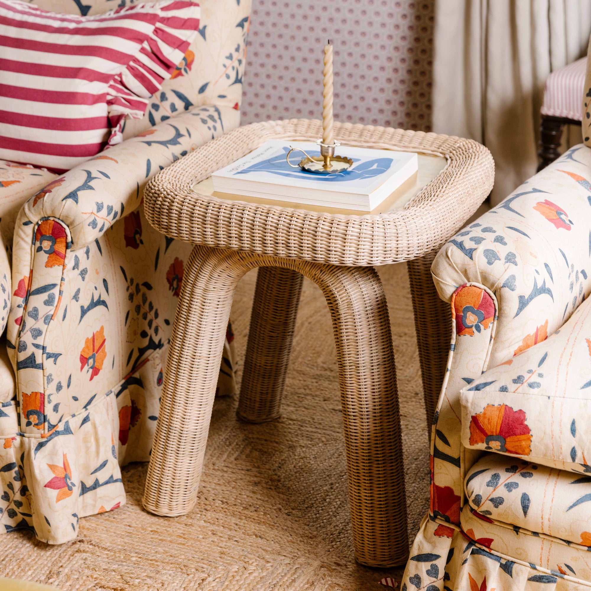 Scalloped Brass Candle Holder