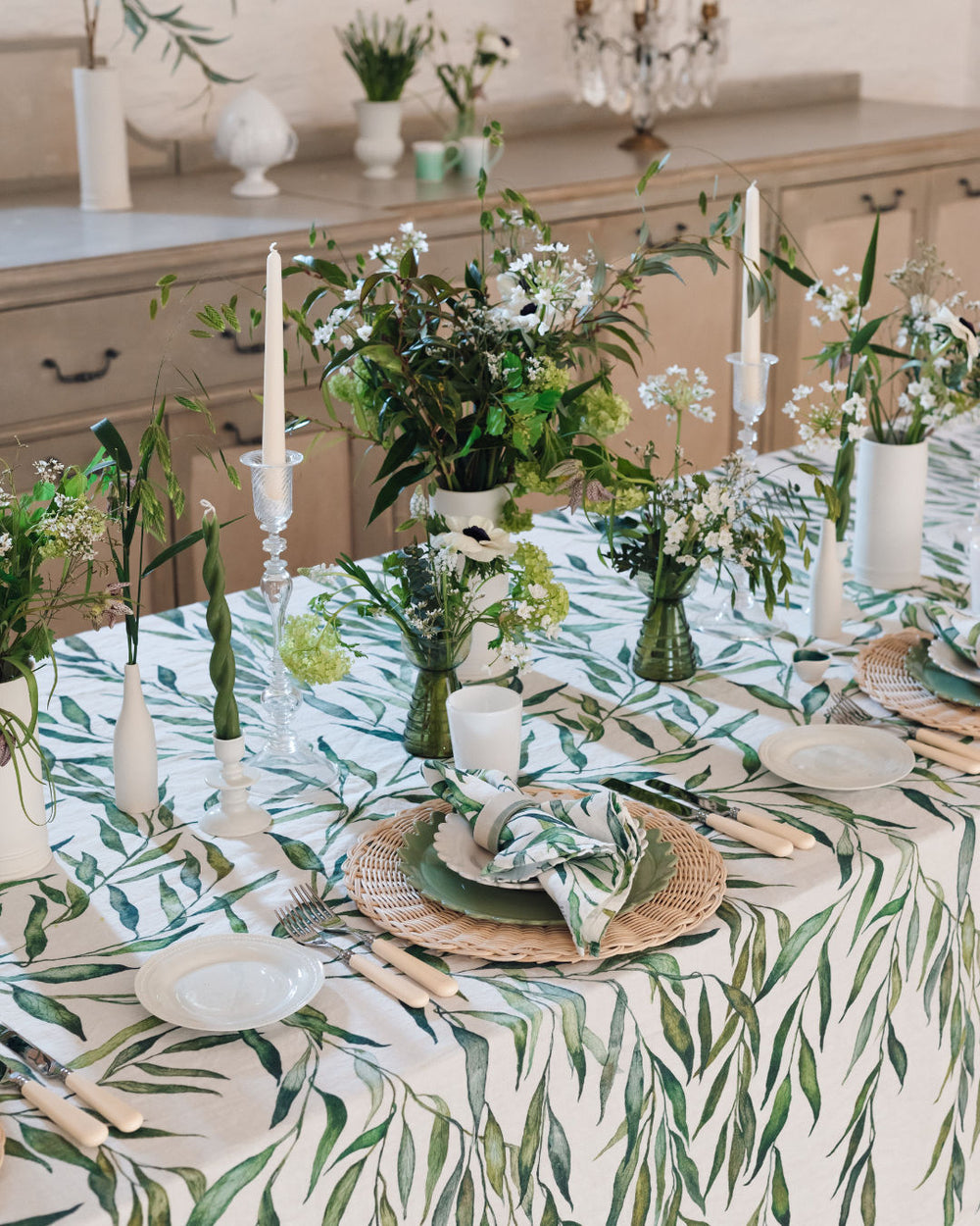 Willow Linen Table Cloth