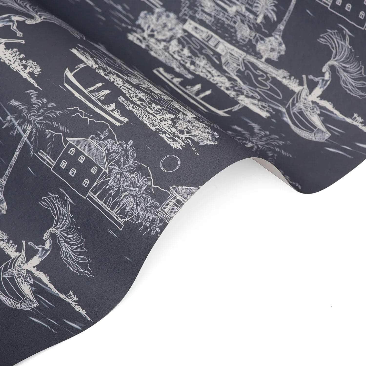 Banana Island Atlantic Grey Wallpaper