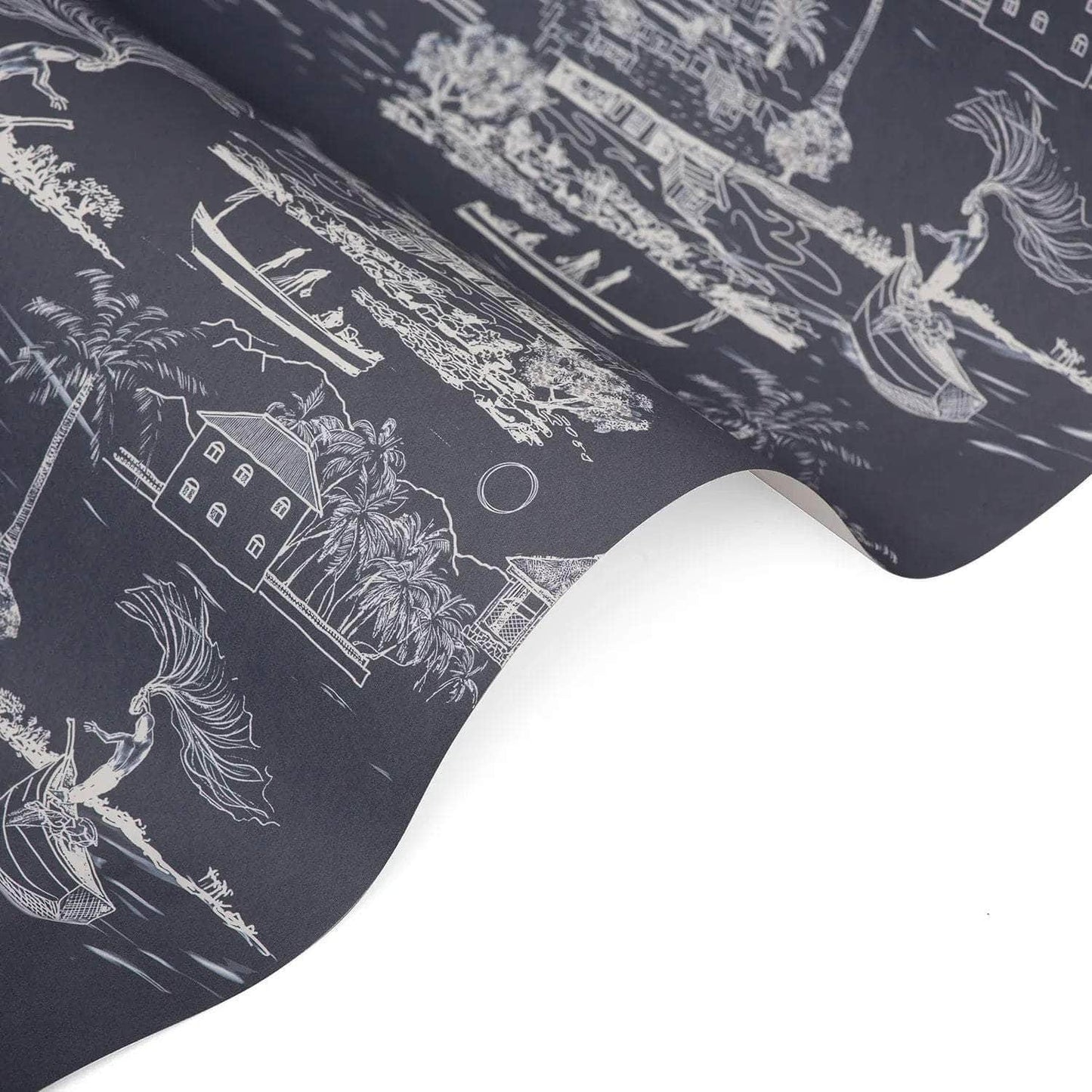 Banana Island Atlantic Grey Wallpaper