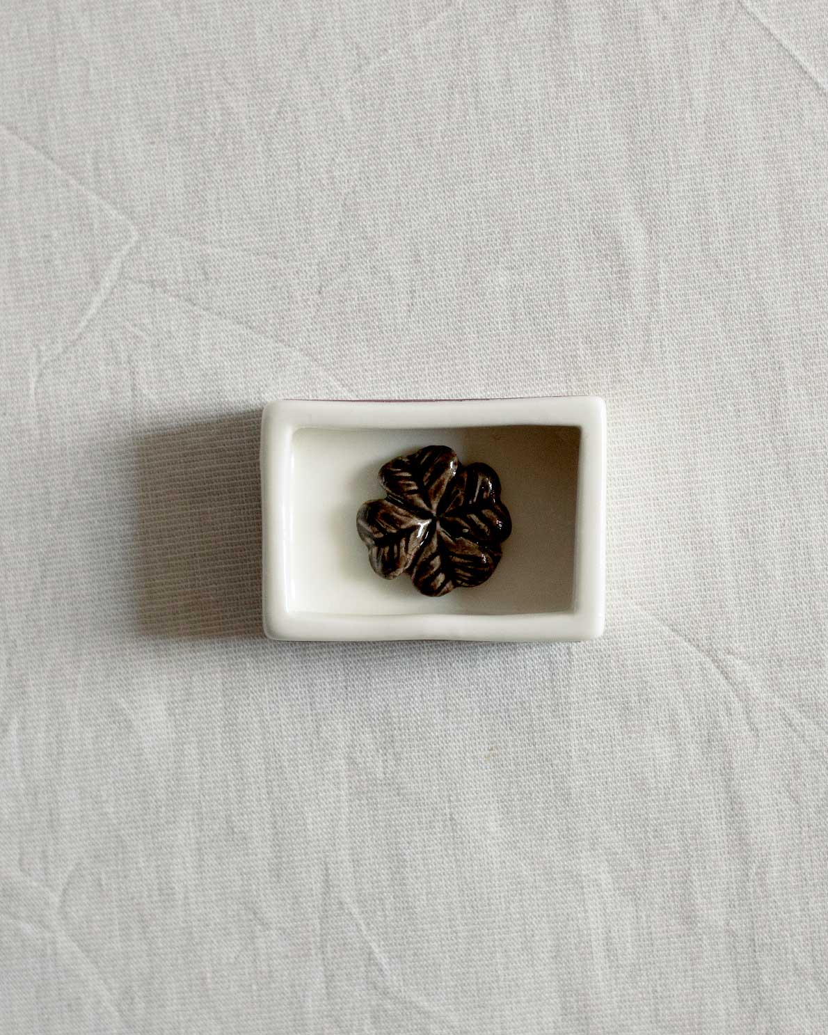 'Mini Striped Shrimp’ Ceramic Matchbox