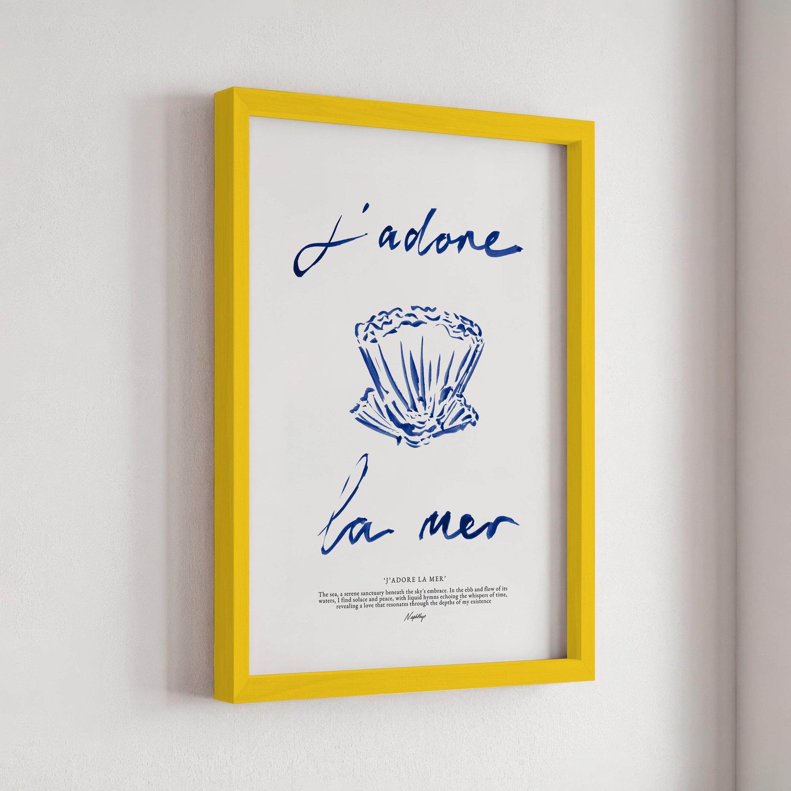 J'adore La Mer Print (Brushstroke)