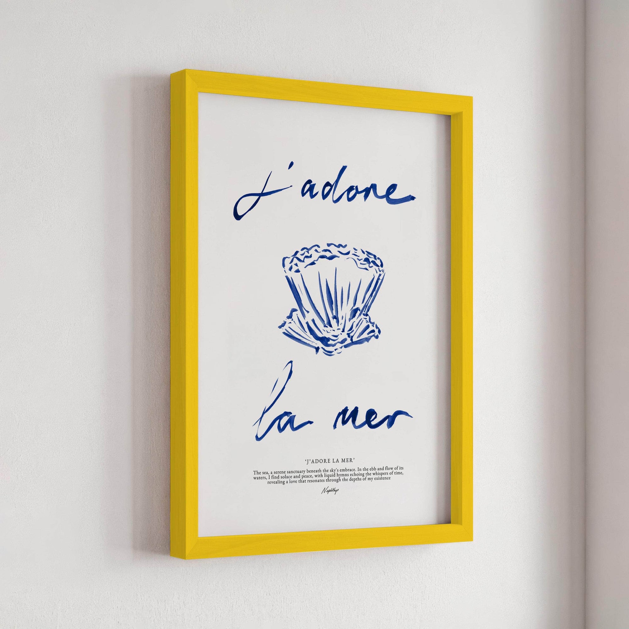 J'adore La Mer Print (Brushstroke)