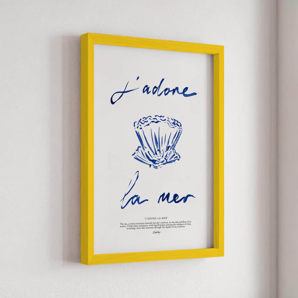 J'adore La Mer Print (Brushstroke)