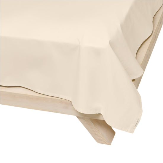 Percale Organic Cotton Flat Sheet - Classic Cream