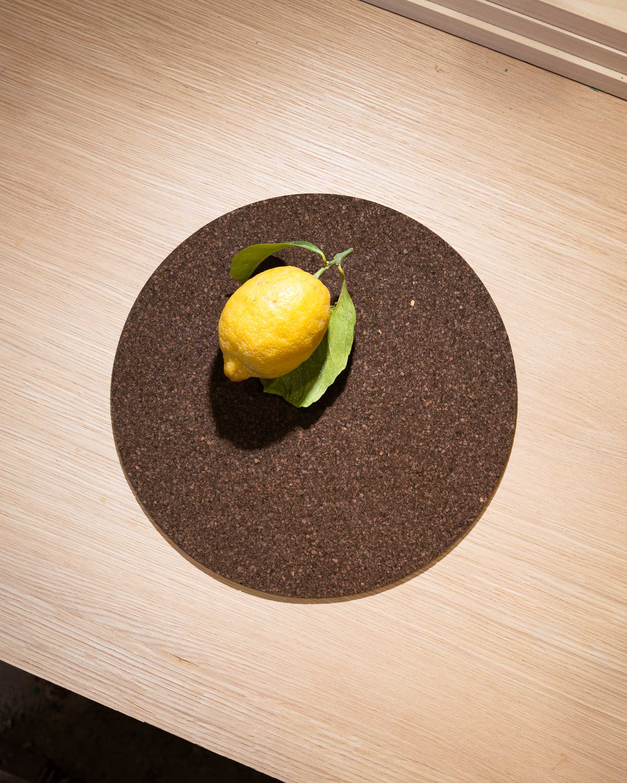 Round Natural Cork Placemat - 2 Tone