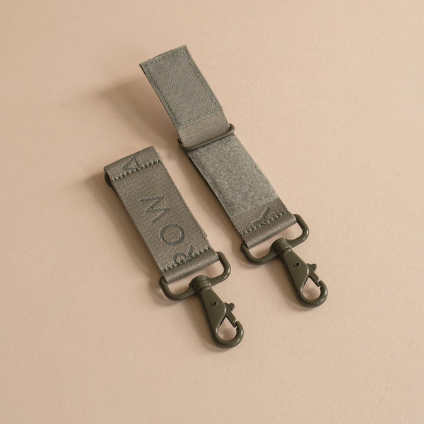 Logo Pram Bag Clips - Olive-