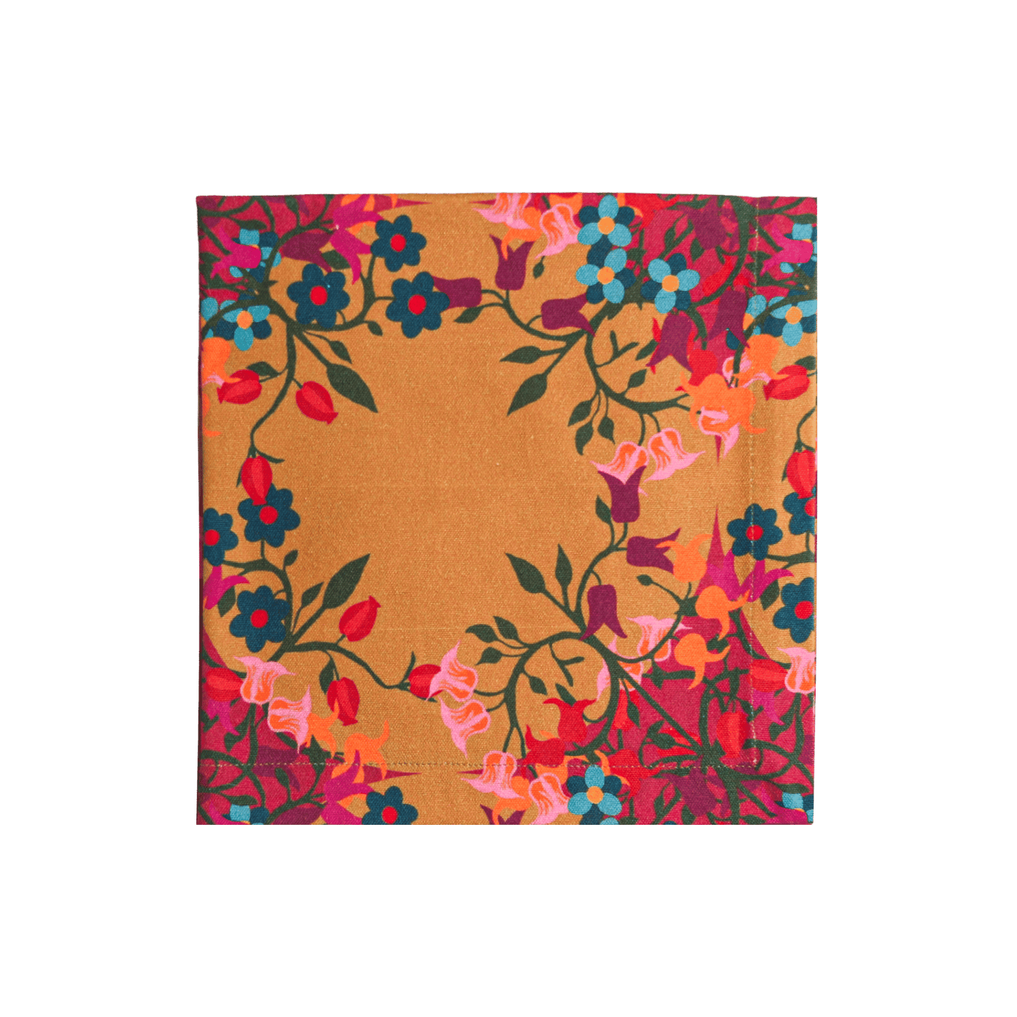 6 Napkins Blumen Orange Offcut Version