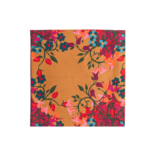 6 Napkins Blumen Orange Offcut Version