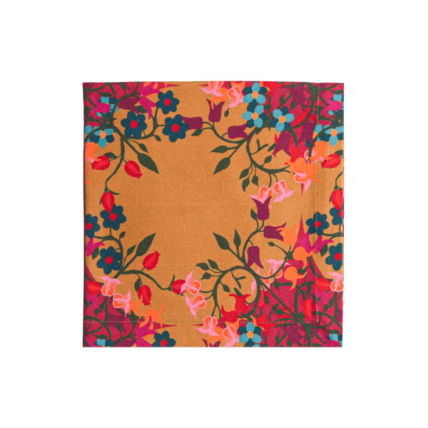 6 Napkins Blumen Orange Offcut Version