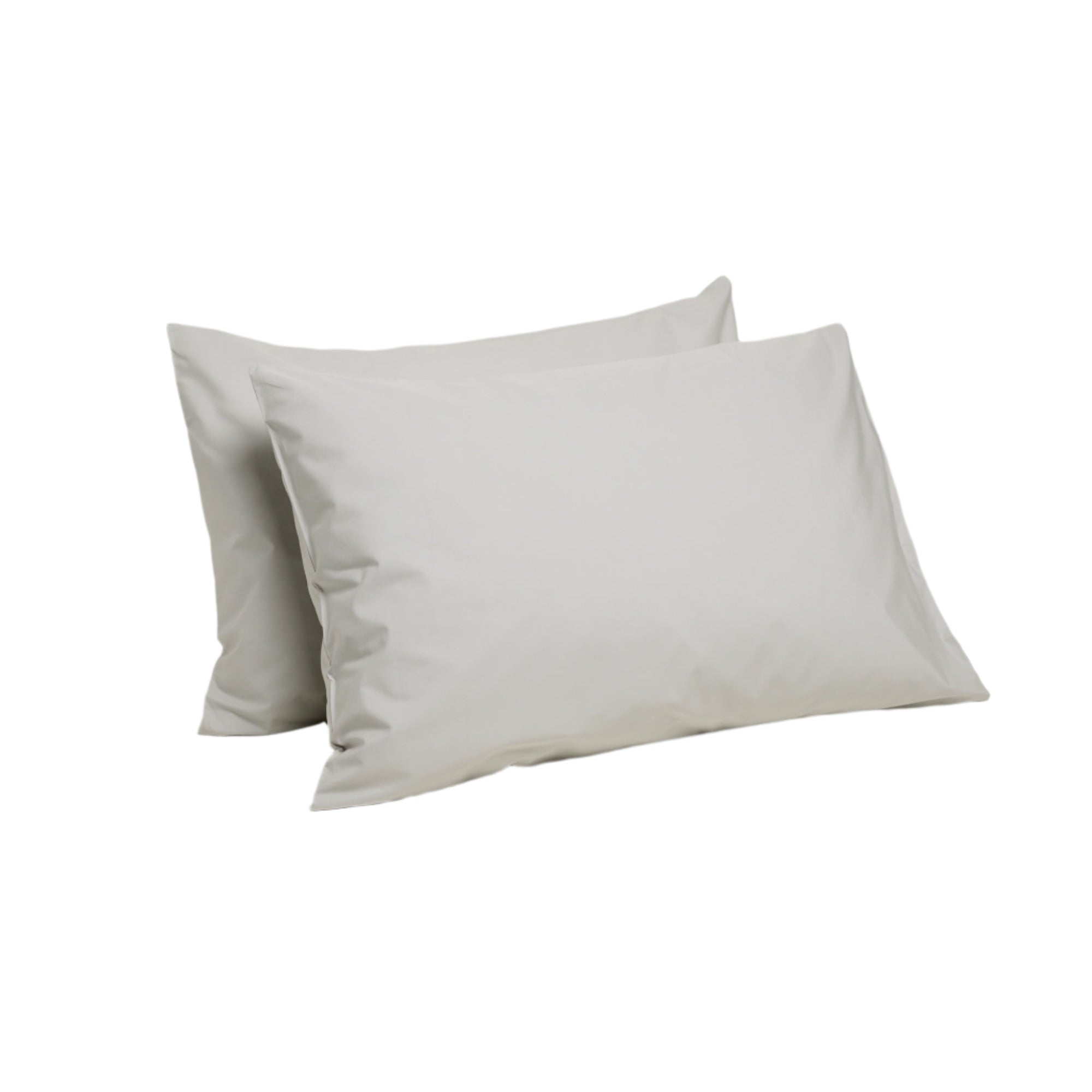 Percale Organic Cotton Pillowcases - Equinox Silver