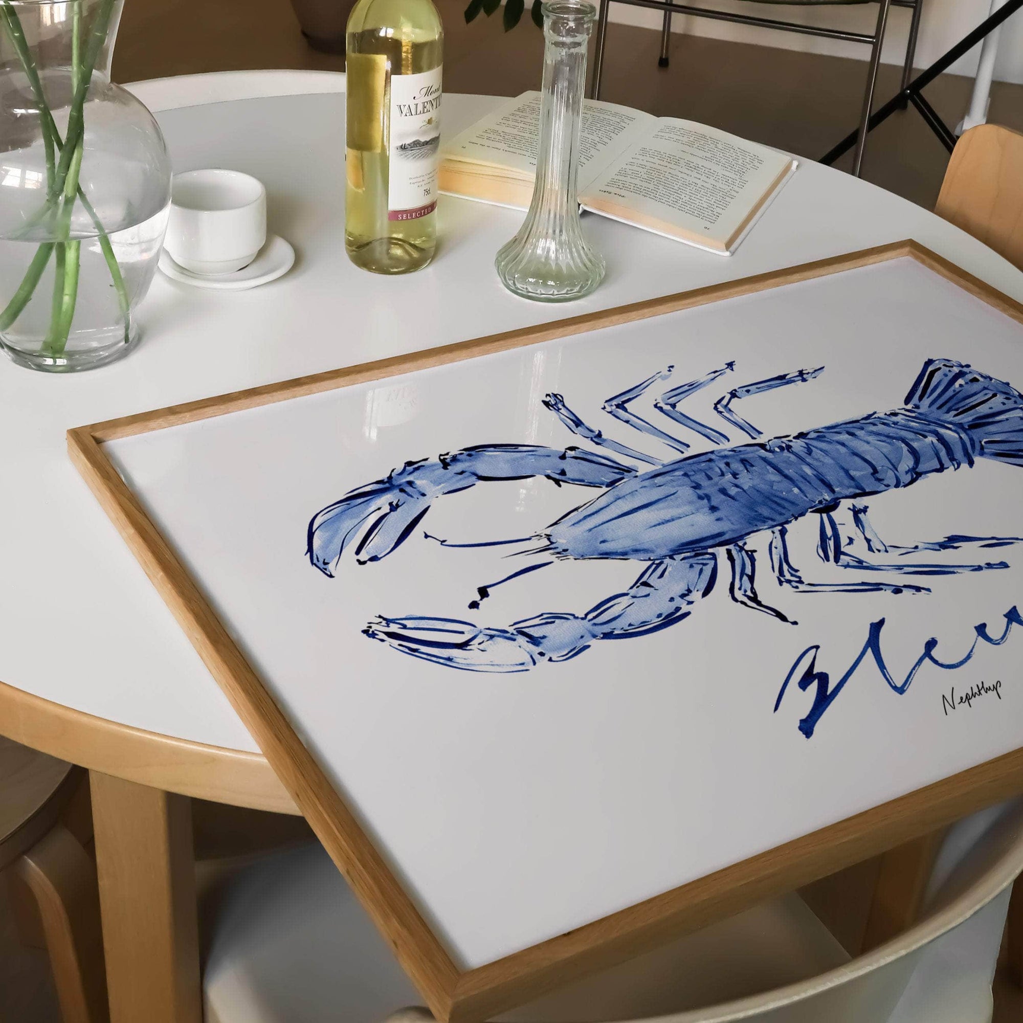 Lobster Bleu Print