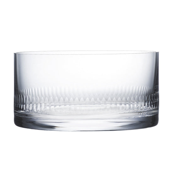 A Crystal Ice Dish with Spears Design