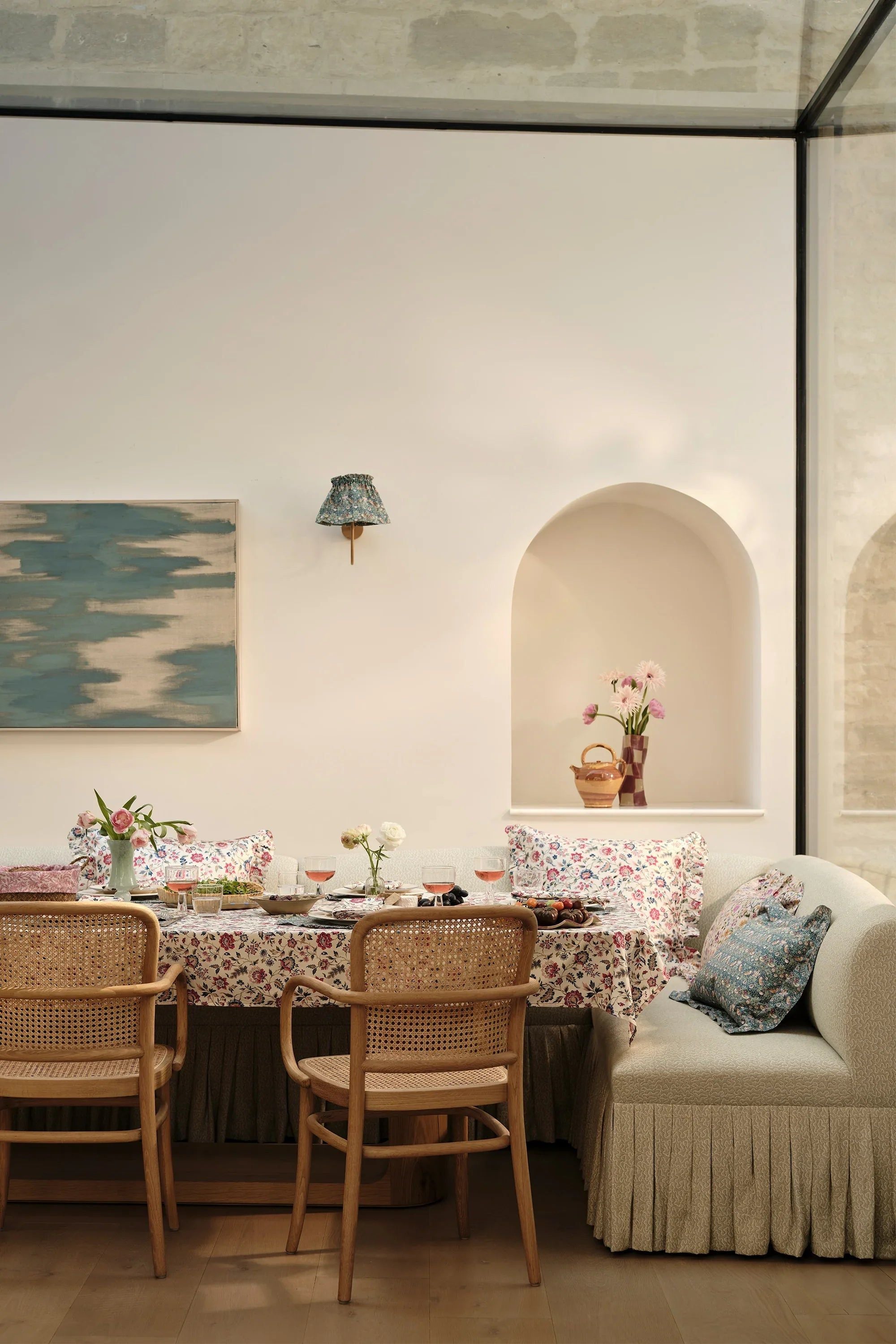 Tablecloth made with Liberty Fabric EVA BELLE