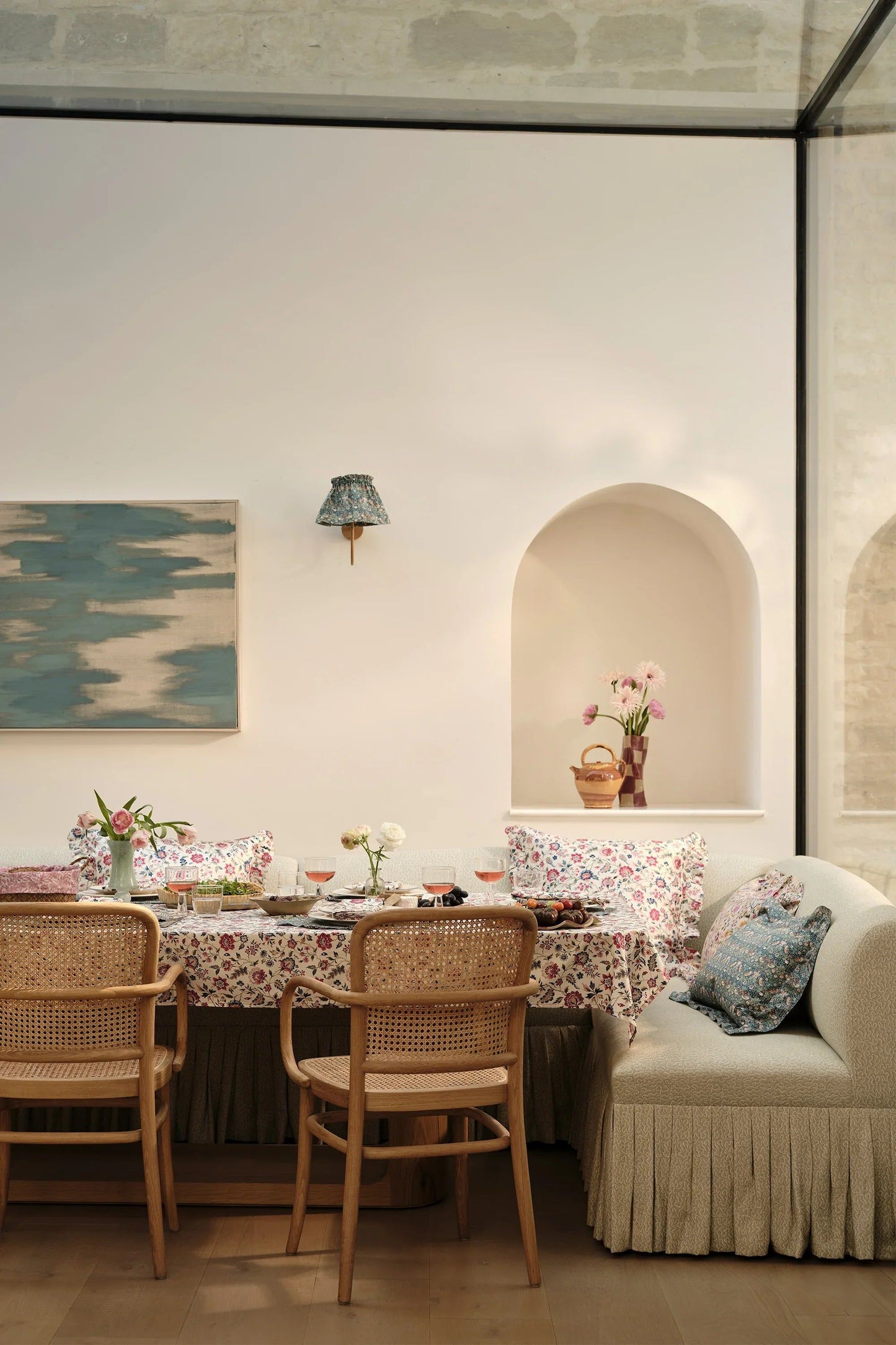 Tablecloth made with Liberty Fabric EVA BELLE