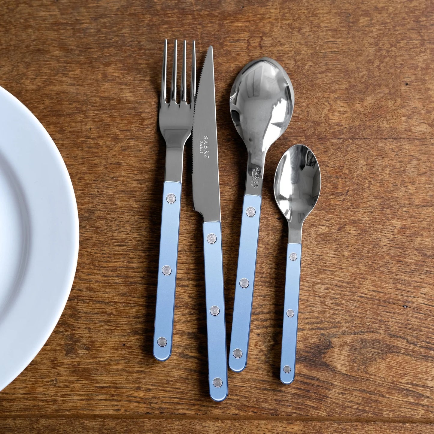 Bistrot Pearly 5pc Cutlery Set, Light Blue