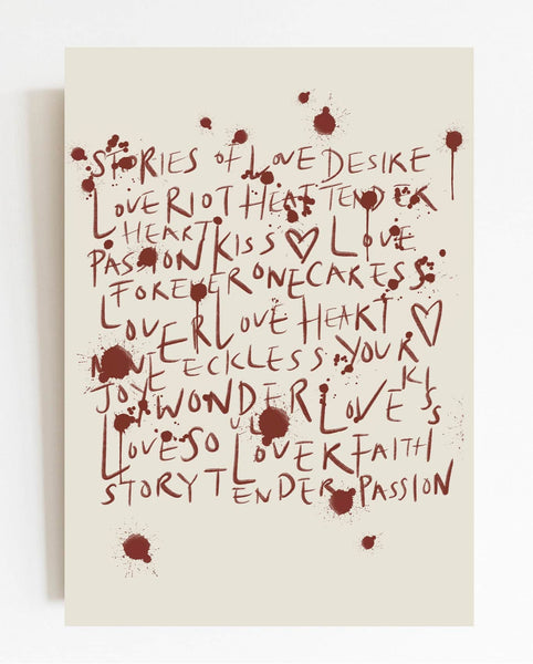 Reckless Love Merlot Print