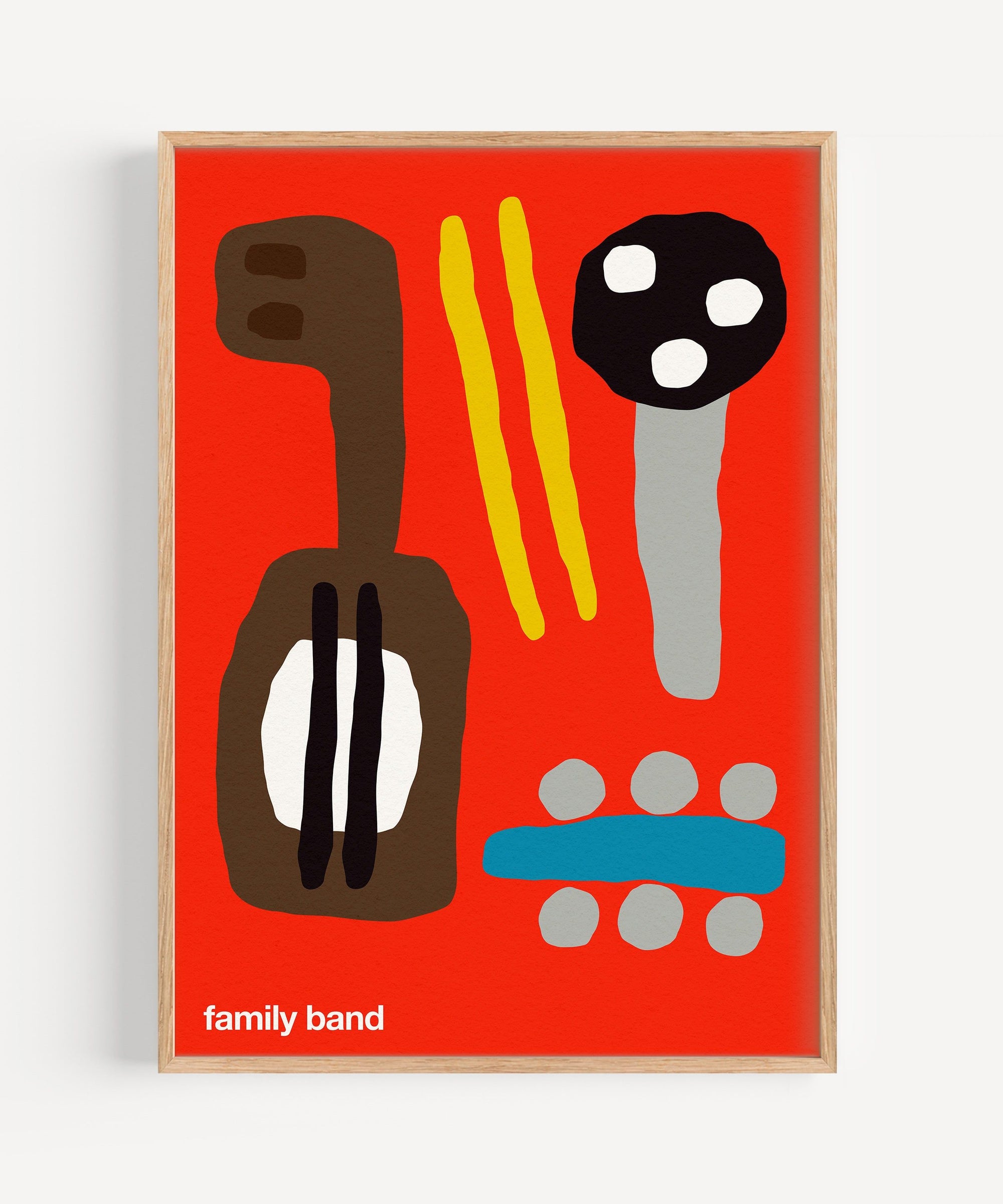 Family Band Print - Red
