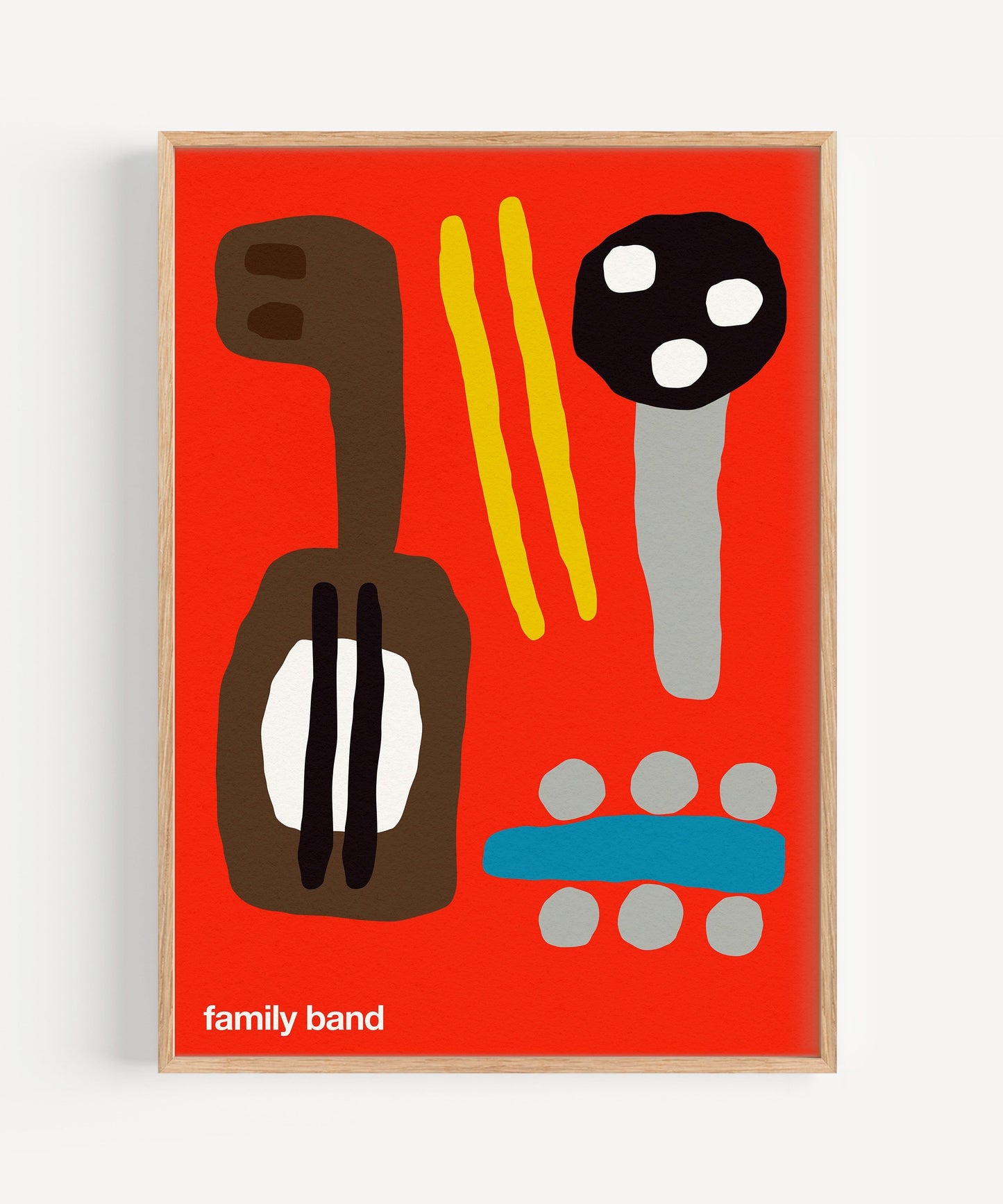 Family Band Print - Red